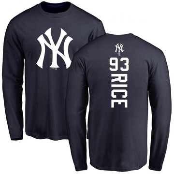 Men's New York Yankees Ben Rice ＃93 Backer Long Sleeve T-Shirt - Navy