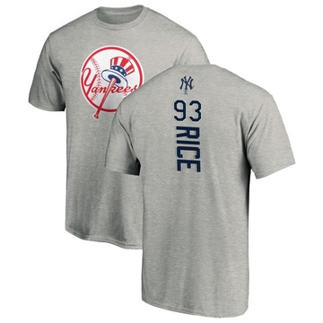 Men's New York Yankees Ben Rice ＃93 Backer T-Shirt Ash