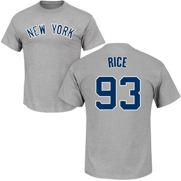 Men's New York Yankees Ben Rice ＃93 Roster Name & Number T-Shirt - Gray