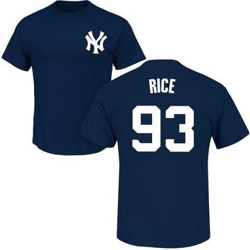 Men's New York Yankees Ben Rice ＃93 Roster Name & Number T-Shirt - Navy