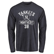 Men's New York Yankees Ben Rortvedt ＃38 Base Runner Long Sleeve T-Shirt - Navy