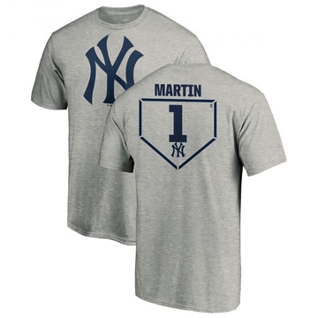 Men's New York Yankees Billy Martin ＃1 RBI T-Shirt Heathered - Gray