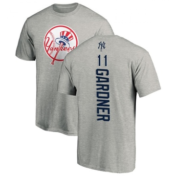 Men's New York Yankees Brett Gardner ＃11 Backer T-Shirt Ash