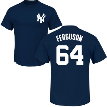 Men's New York Yankees Caleb Ferguson ＃64 Roster Name & Number T-Shirt - Navy