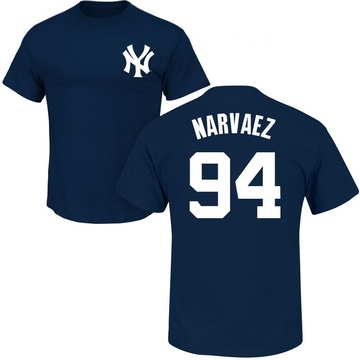 Men's New York Yankees Carlos Narvaez ＃94 Roster Name & Number T-Shirt - Navy