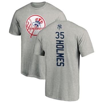 Men's New York Yankees Clay Holmes ＃35 Backer T-Shirt Ash