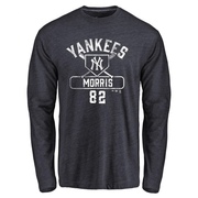 Men's New York Yankees Cody Morris ＃82 Base Runner Long Sleeve T-Shirt - Navy