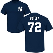 Men's New York Yankees Cody Poteet ＃72 Roster Name & Number T-Shirt - Navy