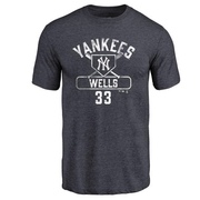 Men's New York Yankees David Wells ＃33 Base Runner T-Shirt - Navy