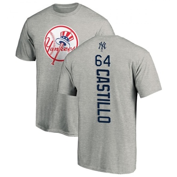 Men's New York Yankees Diego Castillo ＃64 Backer T-Shirt Ash