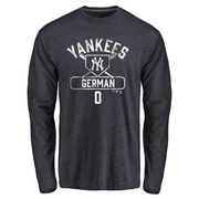 Men's New York Yankees Domingo German ＃0 Base Runner Long Sleeve T-Shirt - Navy