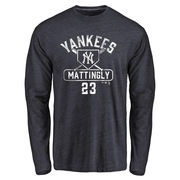 Men's New York Yankees Don Mattingly ＃23 Base Runner Long Sleeve T-Shirt - Navy