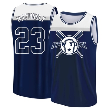 Men's New York Yankees Don Mattingly ＃23 Legend Baseball Tank Top - Navy/White