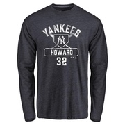 Men's New York Yankees Elston Howard ＃32 Base Runner Long Sleeve T-Shirt - Navy