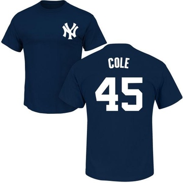 Men's New York Yankees Gerrit Cole ＃45 Roster Name & Number T-Shirt - Navy