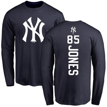 Men's New York Yankees Jahmai Jones ＃85 Backer Long Sleeve T-Shirt - Navy
