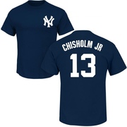 Men's New York Yankees Jazz Chisholm Jr. ＃13 Roster Name & Number T-Shirt - Navy