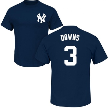 Men's New York Yankees Jeter Downs ＃3 Roster Name & Number T-Shirt - Navy