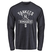 Men's New York Yankees Joe DiMaggio ＃5 Base Runner Long Sleeve T-Shirt - Navy