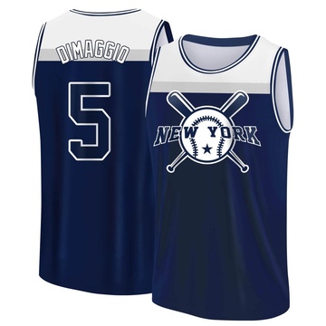 Men's New York Yankees Joe DiMaggio ＃5 Legend Baseball Tank Top - Navy/White