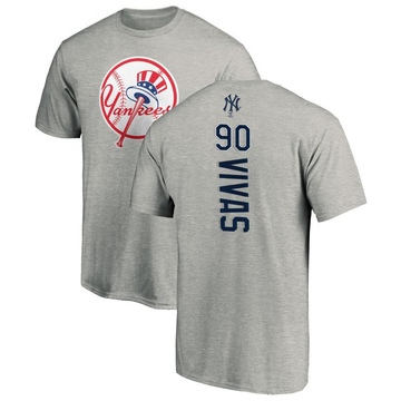 Men's New York Yankees Jorbit Vivas ＃90 Backer T-Shirt Ash