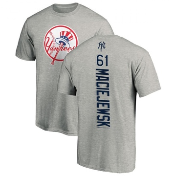 Men's New York Yankees Josh Maciejewski ＃61 Backer T-Shirt Ash