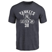 Men's New York Yankees Mark Leiter Jr. ＃38 Base Runner T-Shirt - Navy