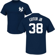 Men's New York Yankees Mark Leiter Jr. ＃38 Roster Name & Number T-Shirt - Navy