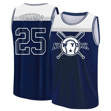 Men's New York Yankees Mark Teixeira ＃25 Legend Baseball Tank Top - Navy/White