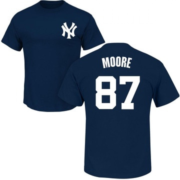 Men's New York Yankees McKinley Moore ＃87 Roster Name & Number T-Shirt - Navy