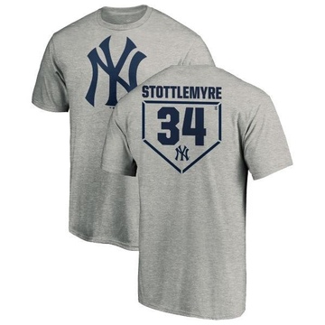 Men's New York Yankees Mel Stottlemyre ＃34 RBI T-Shirt Heathered - Gray