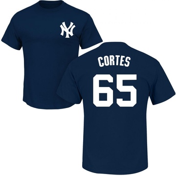 Men's New York Yankees Nestor Cortes ＃65 Roster Name & Number T-Shirt - Navy