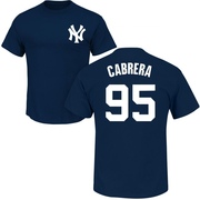 Men's New York Yankees Oswaldo Cabrera ＃95 Roster Name & Number T-Shirt - Navy