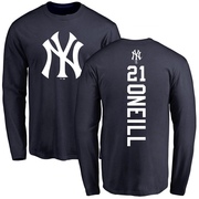 Men's New York Yankees Paul O'Neill ＃21 Backer Long Sleeve T-Shirt - Navy