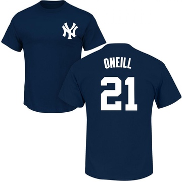 Men's New York Yankees Paul O'Neill ＃21 Roster Name & Number T-Shirt - Navy