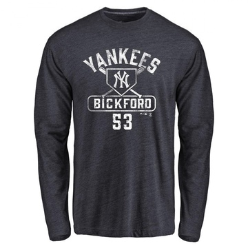 Men's New York Yankees Phil Bickford ＃53 Base Runner Long Sleeve T-Shirt - Navy