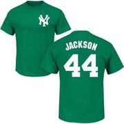 Men's New York Yankees Reggie Jackson ＃44 St. Patrick's Day Roster Name & Number T-Shirt - Green