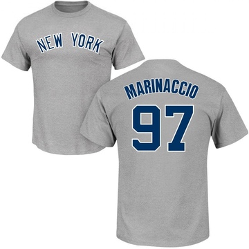 Men's New York Yankees Ron Marinaccio ＃97 Roster Name & Number T-Shirt - Gray