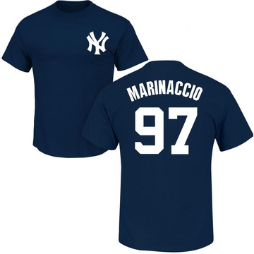 Men's New York Yankees Ron Marinaccio ＃97 Roster Name & Number T-Shirt - Navy