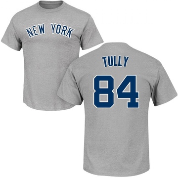 Men's New York Yankees Tanner Tully ＃84 Roster Name & Number T-Shirt - Gray