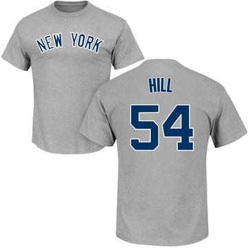 Men's New York Yankees Tim Hill ＃54 Roster Name & Number T-Shirt - Gray