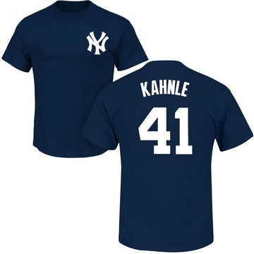 Men's New York Yankees Tommy Kahnle ＃41 Roster Name & Number T-Shirt - Navy