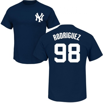 Men's New York Yankees Wilson Rodriguez ＃98 Roster Name & Number T-Shirt - Navy