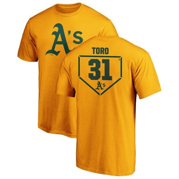 Men's Oakland Athletics Abraham Toro ＃31 RBI T-Shirt - Gold