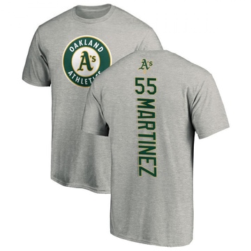 Men's Oakland Athletics Adrian Martinez ＃55 Backer T-Shirt Ash