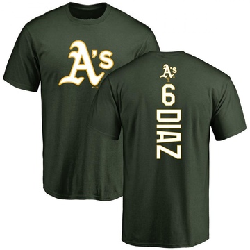 Men's Oakland Athletics Aledmys Diaz ＃6 Backer T-Shirt - Green