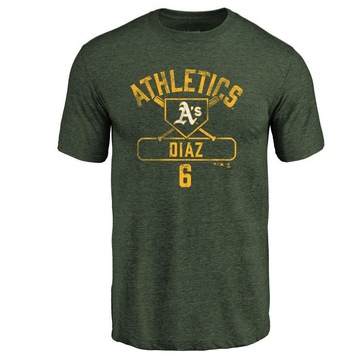 Men's Oakland Athletics Aledmys Diaz ＃6 Base Runner T-Shirt - Green