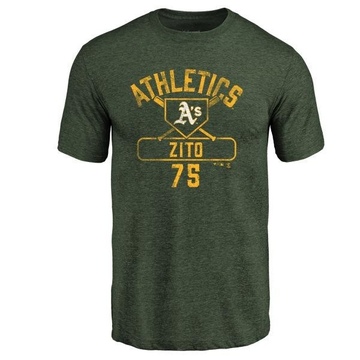 Men's Oakland Athletics Barry Zito ＃75 Base Runner T-Shirt - Green