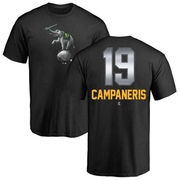 Men's Oakland Athletics Bert Campaneris ＃19 Midnight Mascot T-Shirt - Black