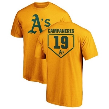 Men's Oakland Athletics Bert Campaneris ＃19 RBI T-Shirt - Gold